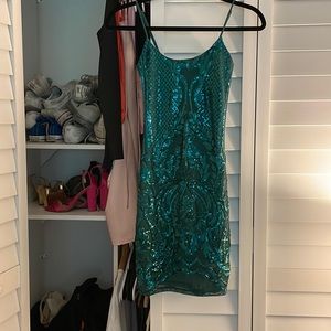 lucy in the sky hoco dress green